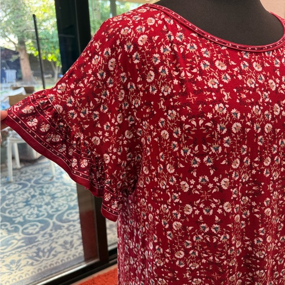 Max Studio 2X Red Flutter Sleeve Dress #DR0020 - Picture 2 of 7